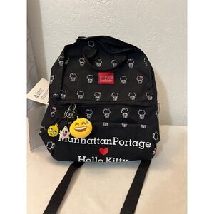 Manhattan‎ Portage Hello Kitty Collaboration Backpack Rare 13.5 X 15 NWOT Black